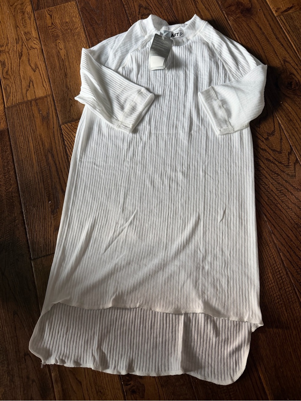 NWT CRAFT White Ribbed Tunic Top Size XL